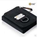2017 Nuevo Diseño tríptico masculino para los hombres boy corto carpeta ocasional negro joven diseñador novedad de seguridad Nylon monedero coin id pocket case