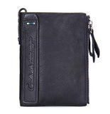 2018 Fashion Genuine Leather Women Wallet Bi-fold Wallets ID Card Holder Coin Purse With  Double Zipper Small Women's Purse