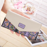 2018 Fashion Women Wallet Embroidered Flowers Purse Female Cell Phone Wallet Pocket Pouch
