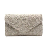 2018 Fashion Women's Party Elegant Floral Lace Envelope Clutch Evening Prom Handbag Purse x#