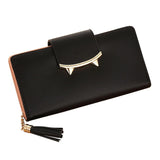 2018 New Design High Quality Fashion Girls Purse Women Tassel Solid Color Coin Purse Long Wallet
