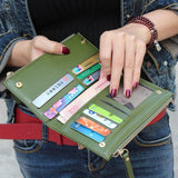 2018 New Fashion Long Pu Women Wallet Clutch Women's Purse Best Phone Wallet Female Case Phone