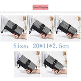2018 New Fashion Women Wallet Lattice Long Wallet Female Best Phone Wallet Case Coin Pocket Pouch