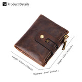 2019 Cartera de cuero genuino para hombre, cartera corta para hombre, cartera con cremallera y cierre, carteras estándar con múltiples tarjetas para hombre de lujo bolso