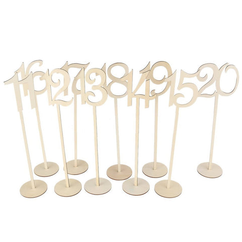 1-10 Wedding Table Numbers Gold for Anniversary Birthday Graduation Party Decoration, Wood