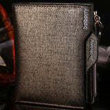 2017 Hot Fashion men wallets Bifold Wallet ID Card holder Coin Purse Pockets Clutch with zipper Men Wallet With Coin Bag Gift
