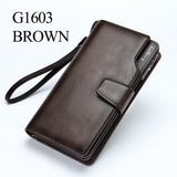 2017 New men wallets Casual wallet men purse Clutch bag Brand leather wallet long design men bag gift for men