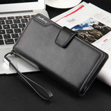 2018 Fashion Top Quality leather long wallet men Purse male clutch zipper around wallets men women money bag pocket mltifunction