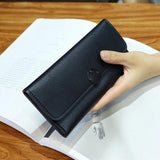 2018 new ladies' long buckle purse with large capacity and purse in hand