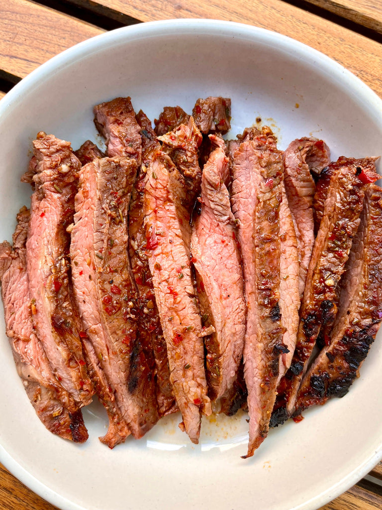 Harissa Marinated Flank Steak