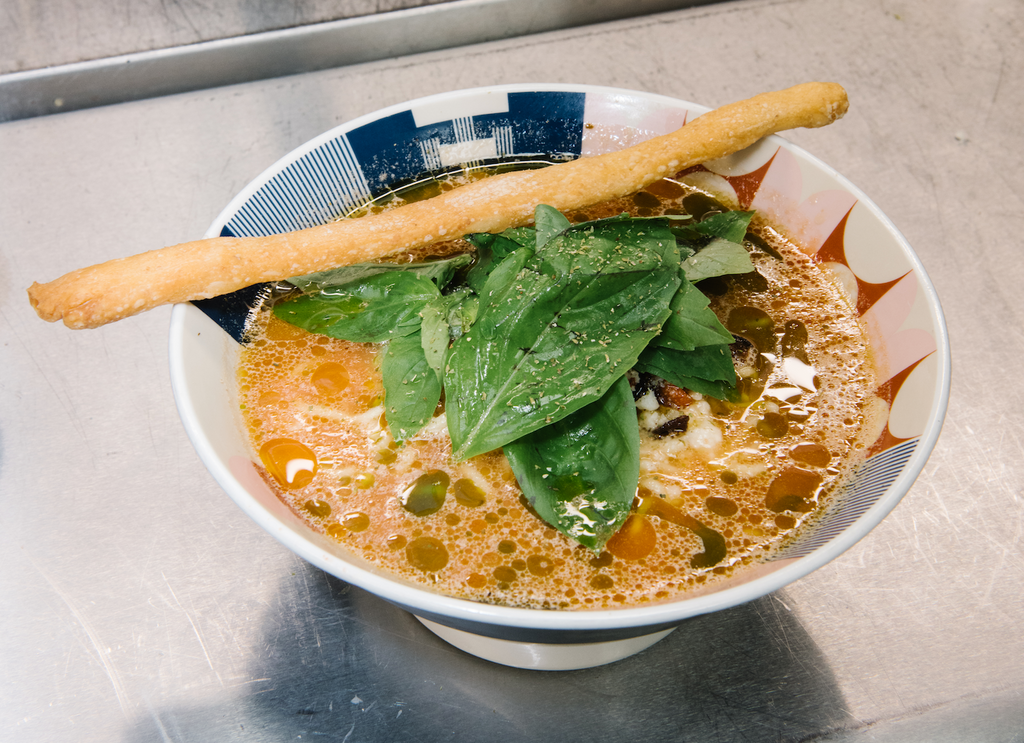 The newest crazy food collab is this pizza ramen