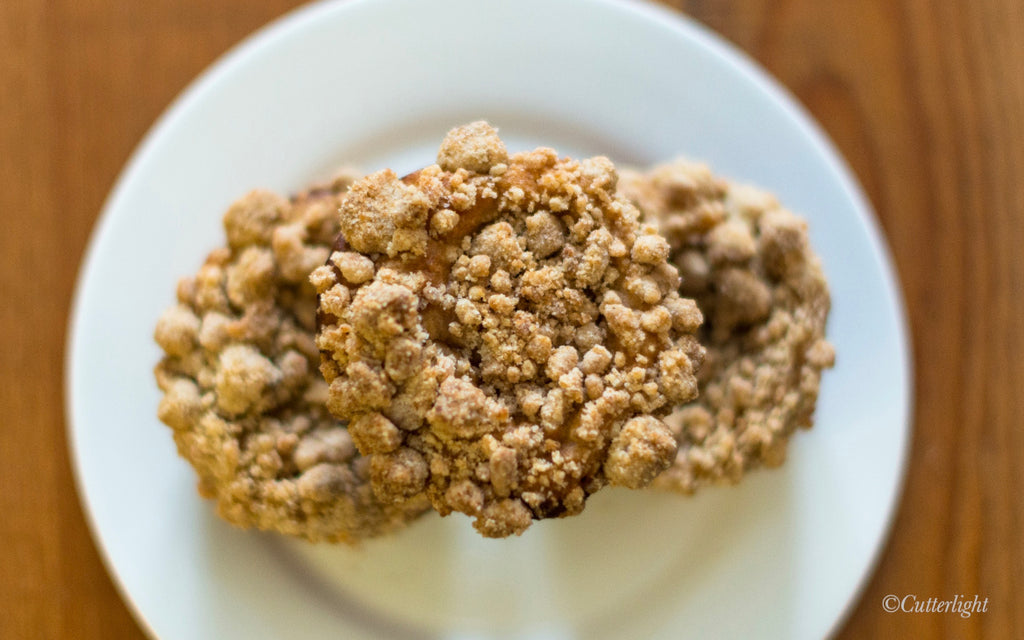 Add a Little Zip to Your Morning - Ginger Crumbled Rhubarb Muffins