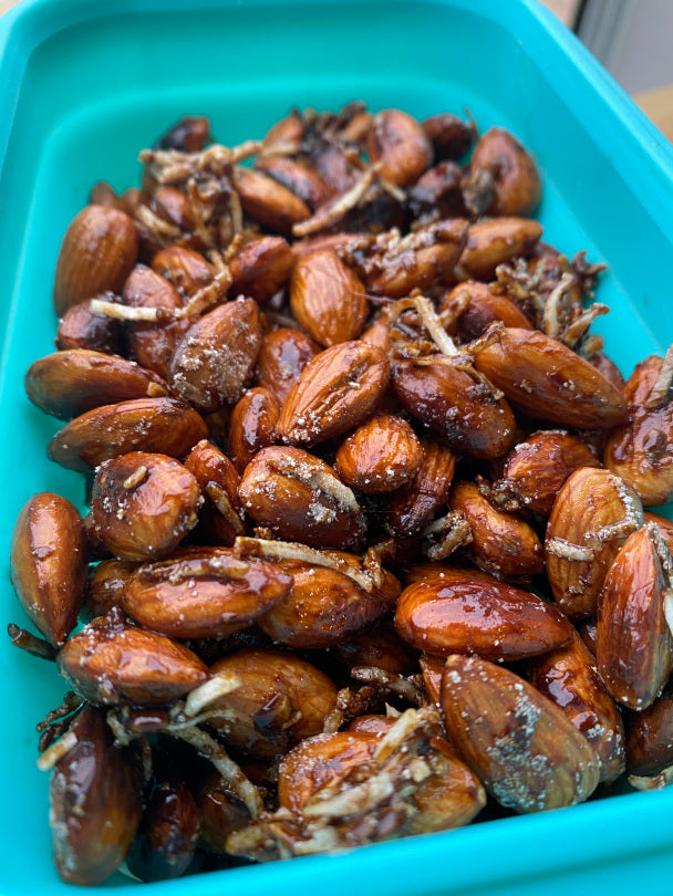 3 ingredient "honey" roasted almonds