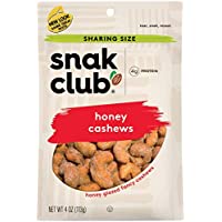 6-Pack Snak Club Honey Cashews, 4 Ounce only $18.06