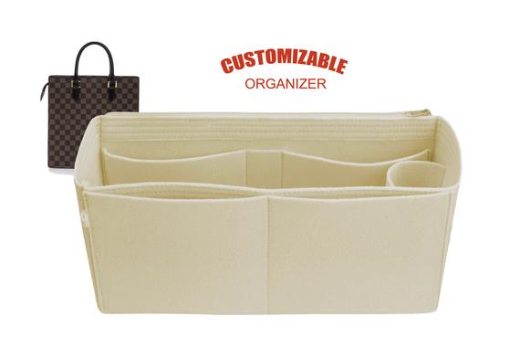 For"LV Sac Plat" Purse Insert Organizer with zipper flap, Bag Organizer In 7 inch /18 cm Height- Worldwide Shipping 3-5 Days by SenamonBagOrganizer