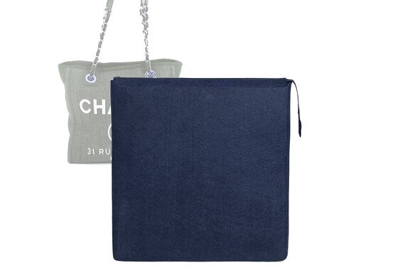 For "Deauville Denim North South Chain Canvas Small Tote Bag" Bag Insert Organizer In 7.9 inches/20 cm Height - Worldwide Shipping 4-6 Days by SenamonBagOrganizer