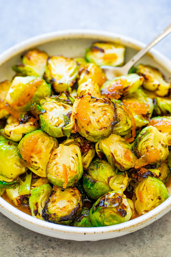 Orange Glazed Brussels Sprouts