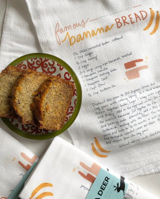 Flour Sack Heirloom Towel on Sale + Famous Banana Bread Recipe