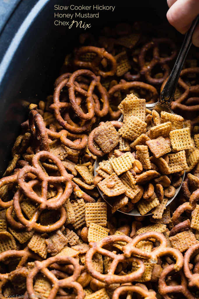 Homemade Crock Pot Chex Mix with Honey Mustard