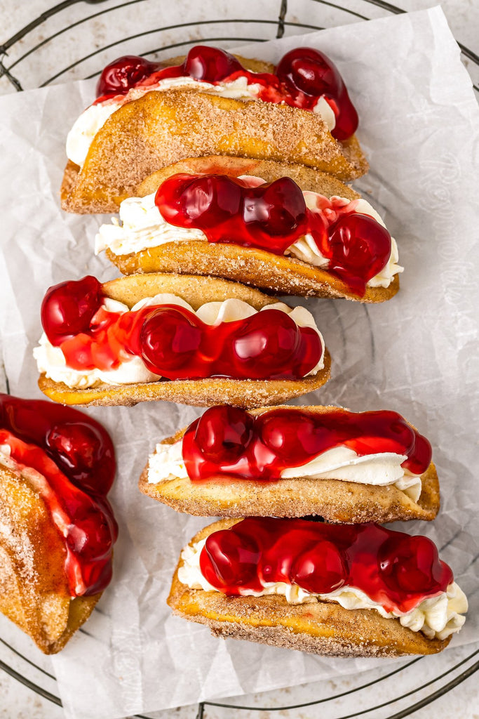 Cherry Cheesecake Tacos