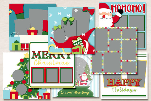 A Love For Layouts Blog Train of Free Scrapbooking Templates, Free Holiday Printable and Free Christmas Scrapbook Kit