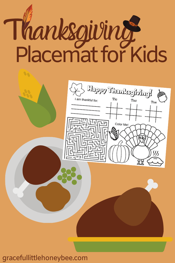 FREE Printable Thanksgiving Placemat for Kids