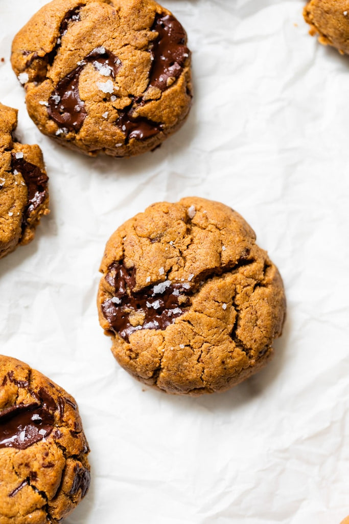 Flourless Almond Butter Chocolate Chip Cookies