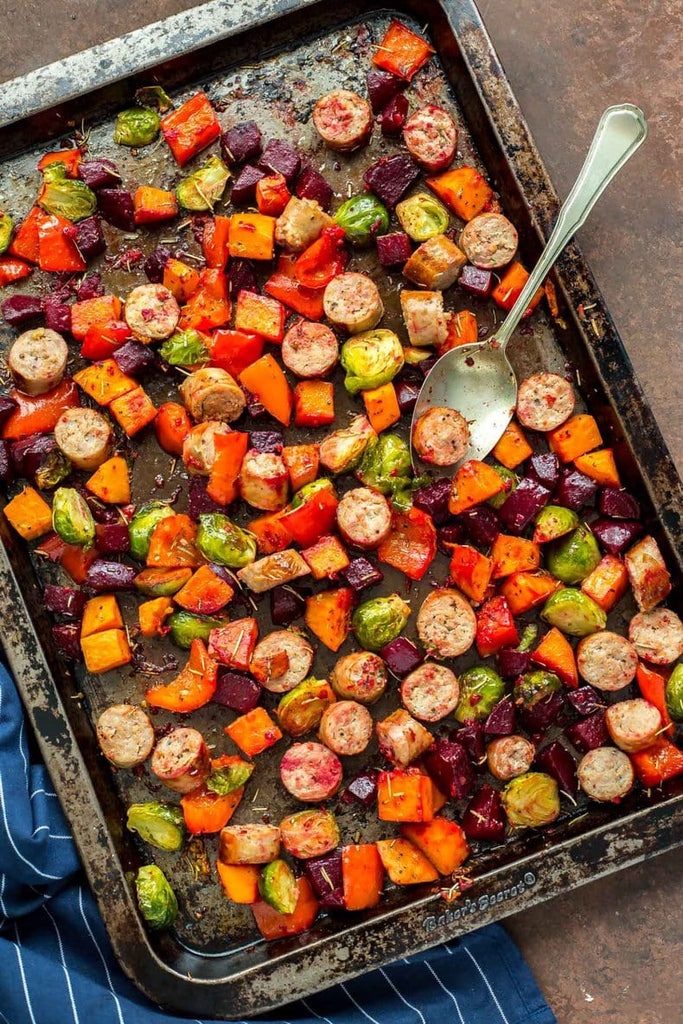 Sheet Pan Sausage & Root Vegetables