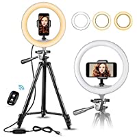 UBeesize 10" Selfie Ring Light With 50" Extendable Tripod Stand only $26.19