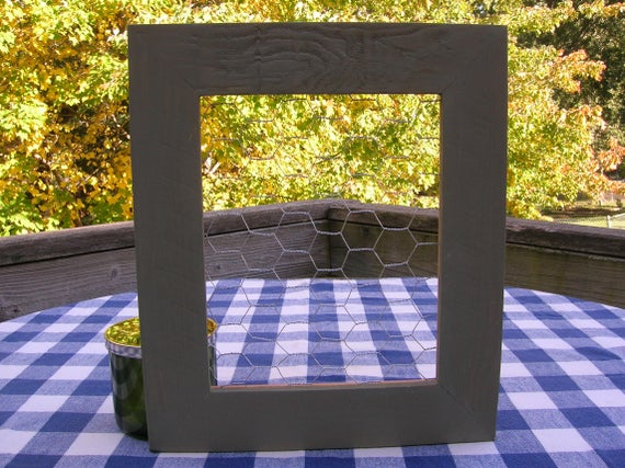 Chicken Wire Display Frame - Jewelry Organizer, Earring Holder, Photo Display, Memo Holder - 12 x 14, Green by IrishDayFair