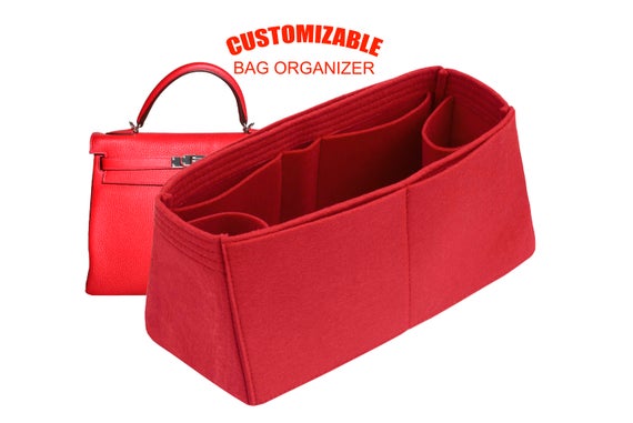 For "Hermes Kelly 32 Bag" Purse Insert Organizer, Bag Organizer In 6 inch /14 cm Height- Worldwide Shipping 3-5 Days by SenamonBagOrganizer