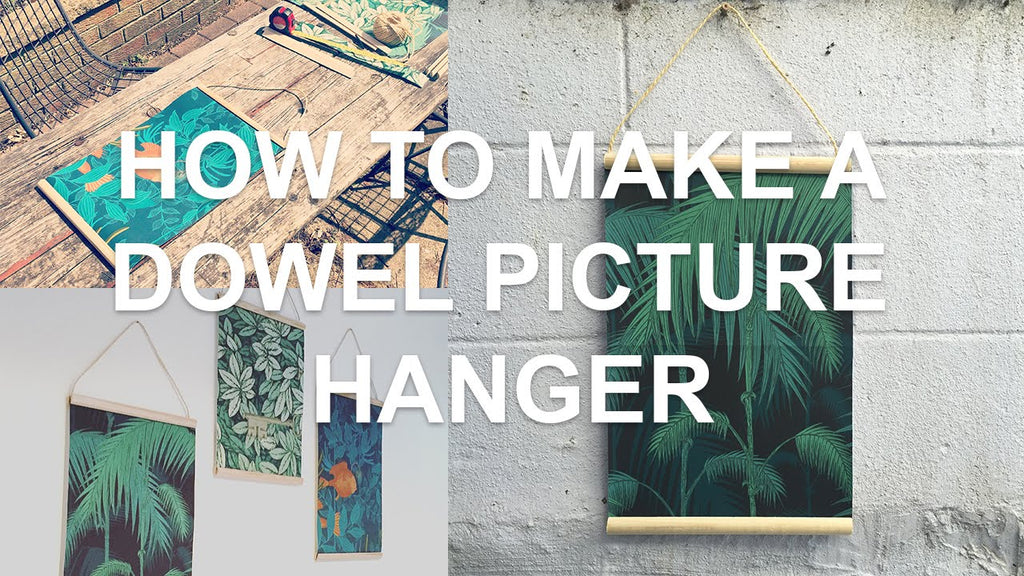 How to make an easy wooden dowel photo hanger for hanging photos, wallpaper samples and fabric in an afternoon! Use: Half wooden dowel molding (B&Q ...