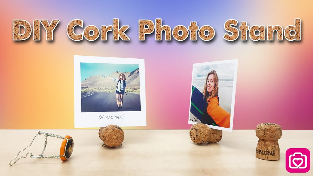 Make a DIY Cork Photo Stand using a champagne cork and its wire cage