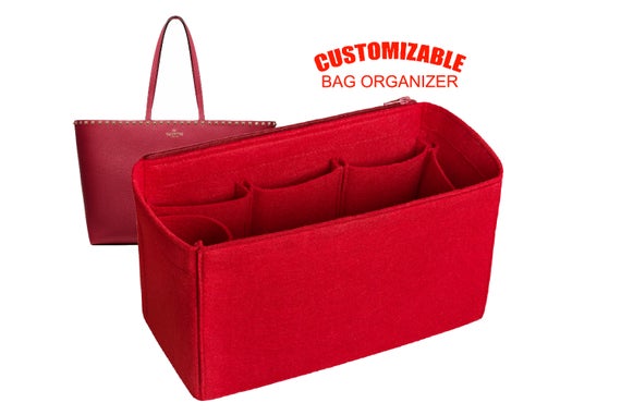 For "Valentino Leather Valentino Garavani Rockstud Tote" Bag Insert Organizer in 6 inch/16 cm -Worldwide-Shipping Time 3-5 Days by SenamonBagOrganizer