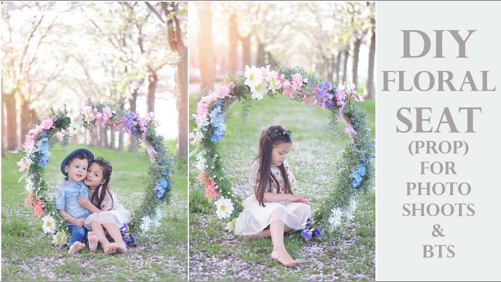 DIY Floral Seat (Photo Shoot prop) Log Holder Circle Swing with Flowers by Fenna&Photography (3 years ago)