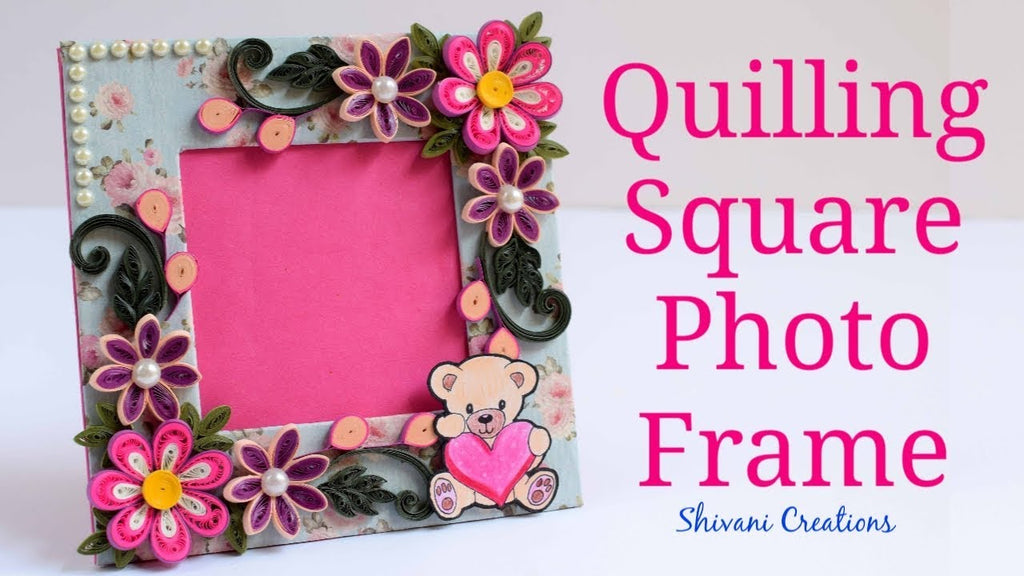DIY Quilling Photo Frame/ Quilled Square Photo Frame/ How to make Photo Frame at Home by Shivani Creations (2 years ago)