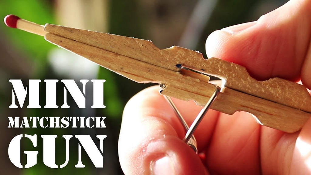 Learn how to turn boring old clothespins into powerful matchstick & toothpick shooters, that will stick into apples, and lob firey darts over 20 feet