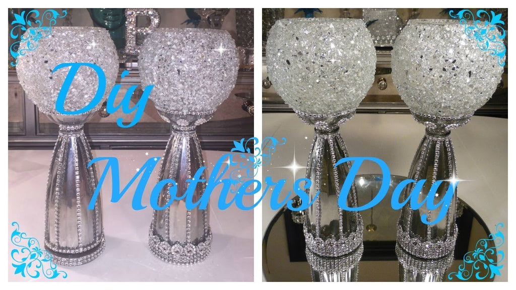 CRUSHED GLASS CANDLE HOLDER / VASE DIY by Beverly's Stunning Creations (3 years ago)