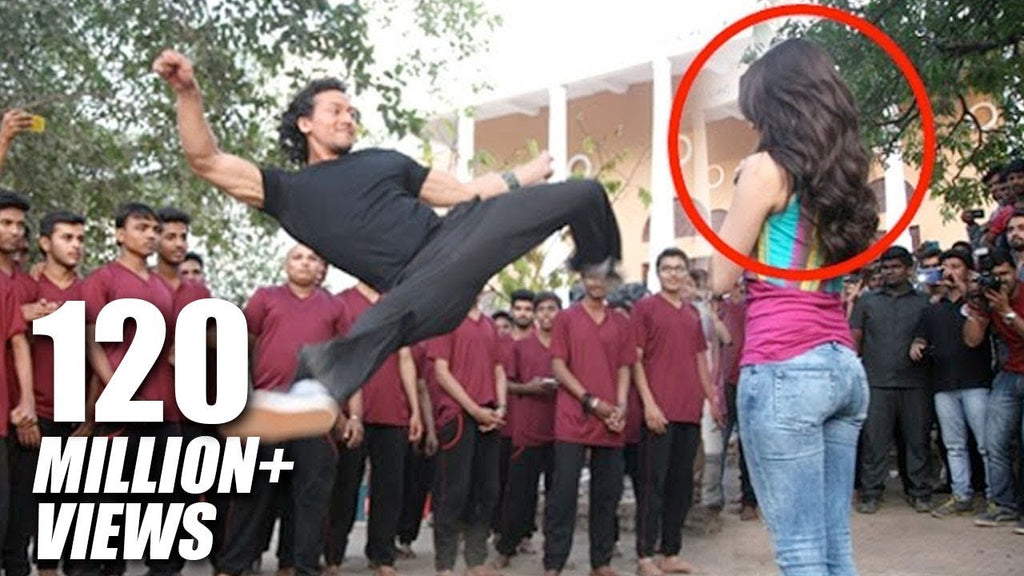 Watch Tiger Shroff show off his martial art skills with Shraddha Kapoor at the promotional event for his upcoming movie Baaghi