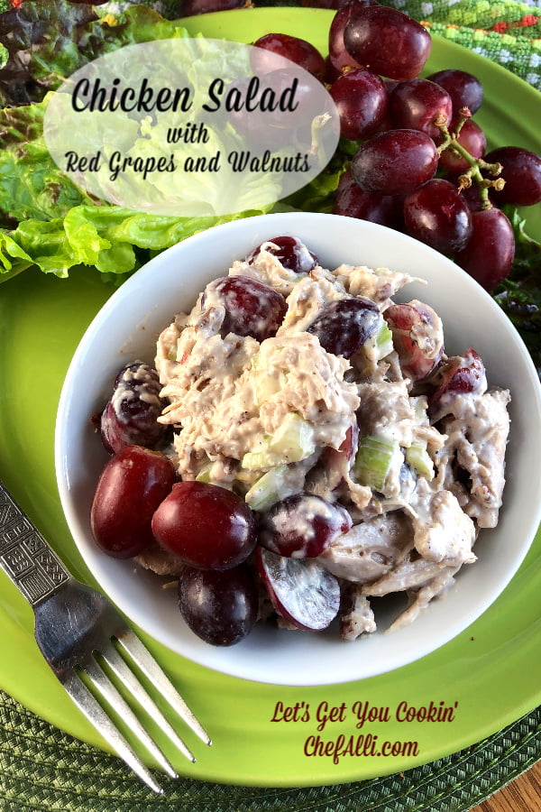 Chicken Salad with Red Grapes and Walnuts