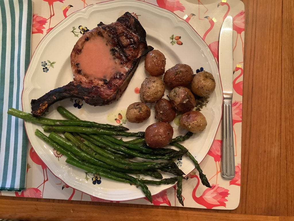 Blood orange pork chops