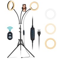 Victsing Double 8" LED Ring Light with Tripod & Phone Holder only $22.99