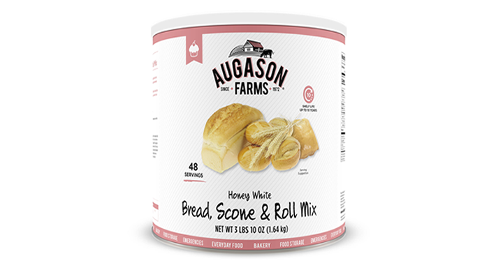 Augason Farms Honey White Bread Scone & Roll Mix – No. 10 Can – Just $10.66!