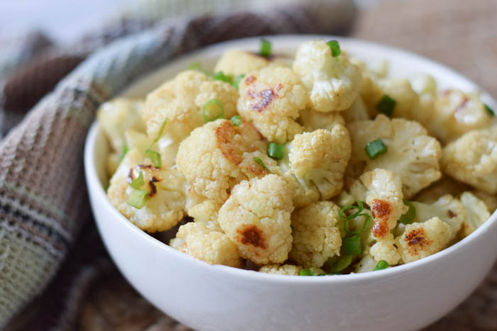 Honey Garlic Roasted Cauliflower