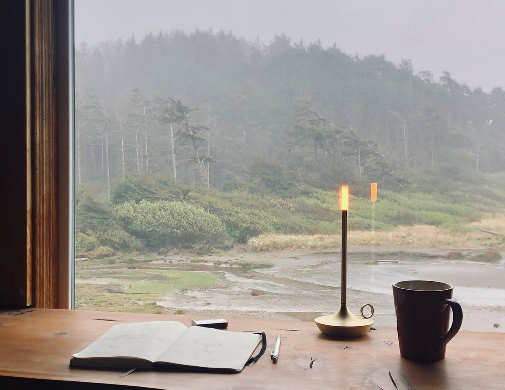 This Modern Take on the Brass Candleholder Helps Set the Mood, Indoors and Out