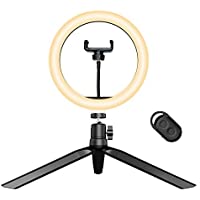 Arvnka 8 Inch LED Selfie Ring Light + Tripod Stand & Phone Holder& Remote only $8.00