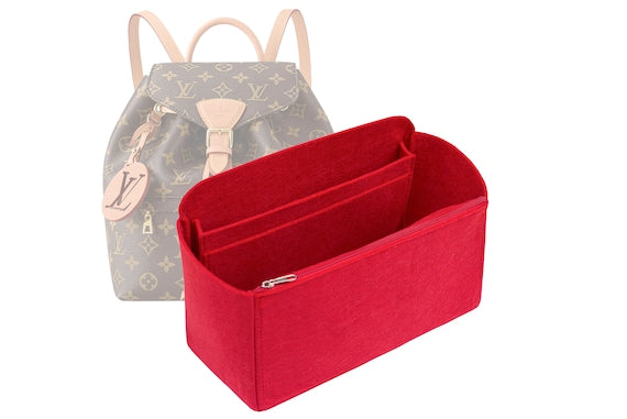 For "Montsouris PM - Bottom Length 27.5 cm/10.8 inches" Customizable Felt Organizer In 15 cm/6 inches Height, Bag Liner, Red by SenamonBagOrganizer