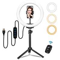 VIMC Selfie Ring Light with Tripod Stand & Cell Phone Holder only $9.99