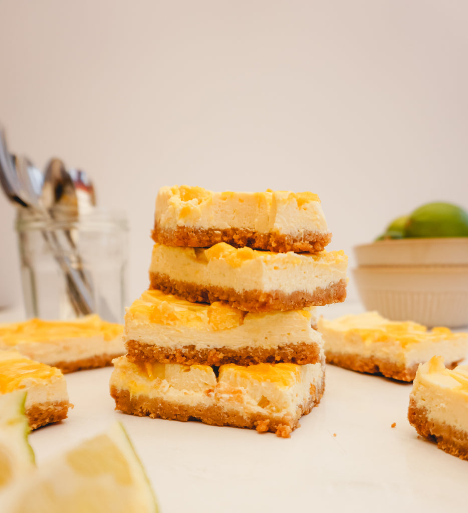 Mango & Lime Cheesecake Bars