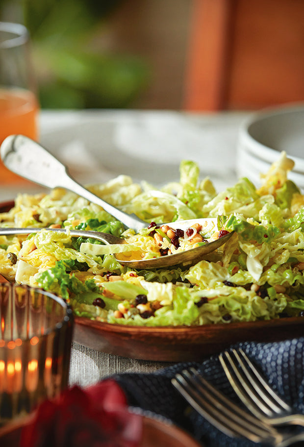 Recipe: Savoy Slaw with Currants & Pine Nuts